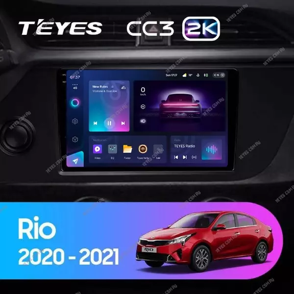 Штатная магнитола Teyes CC3 2K 4/32 Kia Rio 4 IV FB (2020-2022)