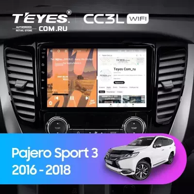 Штатная магнитола Teyes CC3L WiFi 2/32 Mitsubishi Pajero Sport 3 (2016-2018)