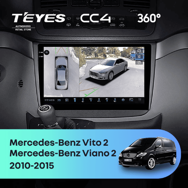 Штатная магнитола Teyes CC4 360 8/128 Mercedes-Benz Vito W639 (2010-2015)