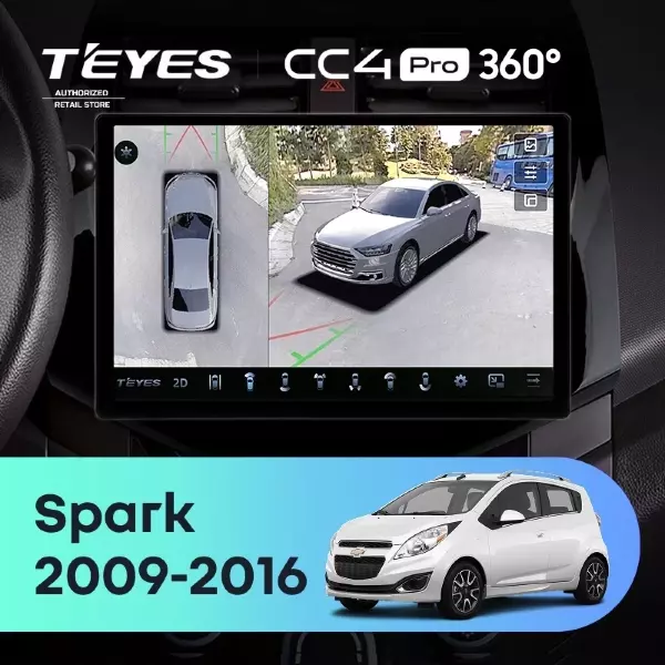 Штатная магнитола Teyes CC4 Pro 360 8/128 Chevrolet Spark M300 (2009-2016) F1 (11")