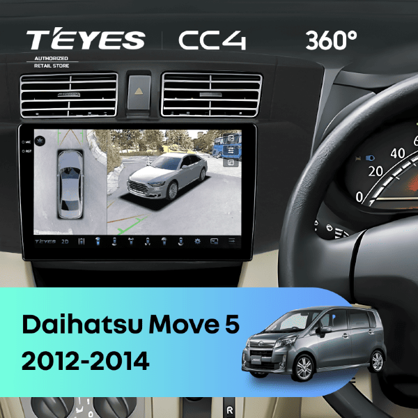 Штатная магнитола Teyes CC4 360 8/128 Daihatsu Move 5 (2012-2014)