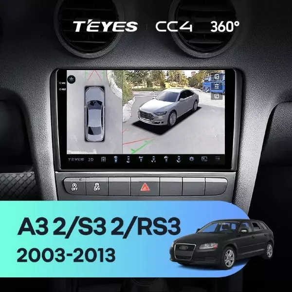 Штатная магнитола Teyes CC4 360 8/128 Audi A3 2 8P (2003-2013)