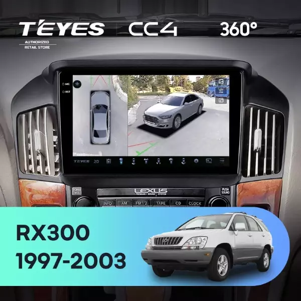 Штатная магнитола Teyes CC4 360 6/64 Lexus RX300 XU10 (1997-2003) F1