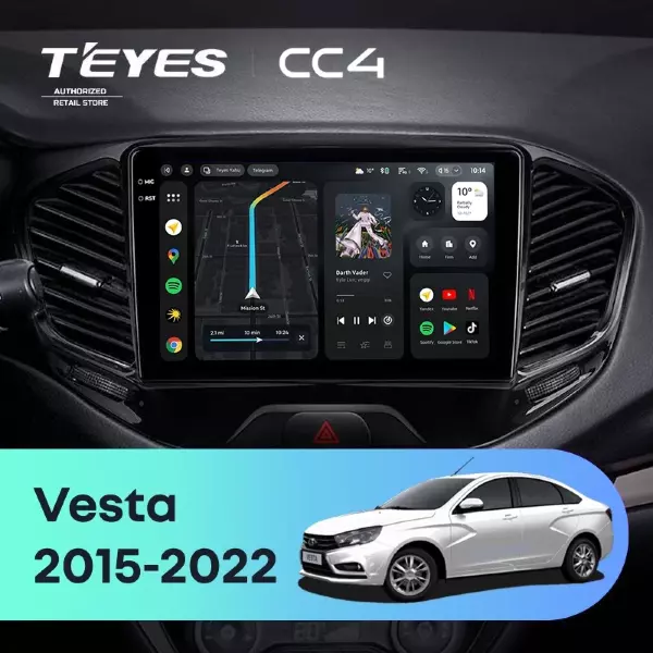 Штатная магнитола Teyes CC4 6/64 Lada Vesta Cross Sport (2015-2022) F1