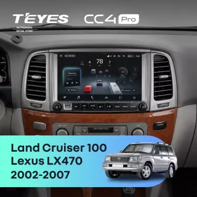 Штатная магнитола Teyes CC4 Pro 8/128 Lexus LX470 (2002-2007) F2 Тип-C