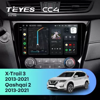 Штатная магнитола Teyes CC4 6/64 Nissan X-Trail 3 T32 (2013-2021) F2 климат контроль Тип-C