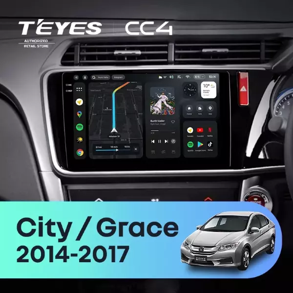 Штатная магнитола Teyes CC4 6/64 Honda Grace (2014-2017) Тип-B Правый руль