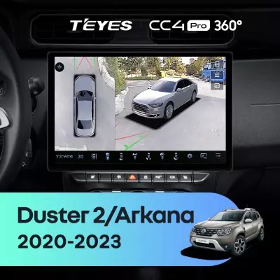 Штатная магнитола Teyes CC4 Pro 360 12/256 Renault Duster HM 2 (2020-2023) F1 (13")