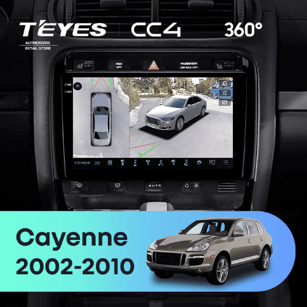 Штатная магнитола Teyes CC4 360 8/128 Porsche Cayenne I 1 9PA (2002-2010)