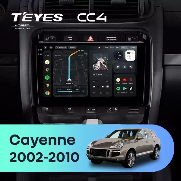 Штатная магнитола Teyes CC4 8/128 Porsche Cayenne I 1 9PA (2002-2010)