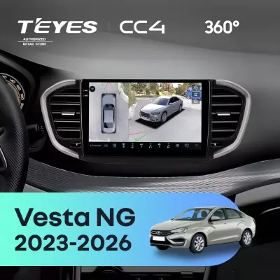 Штатная магнитола Teyes CC4 360 8/128 Lada Vesta NG (2023-2026) Тип-A (черно-серая)