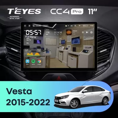 Штатная магнитола Teyes CC4 Pro 8/128 Lada Vesta Cross Sport (2015-2022) F1 (11")
