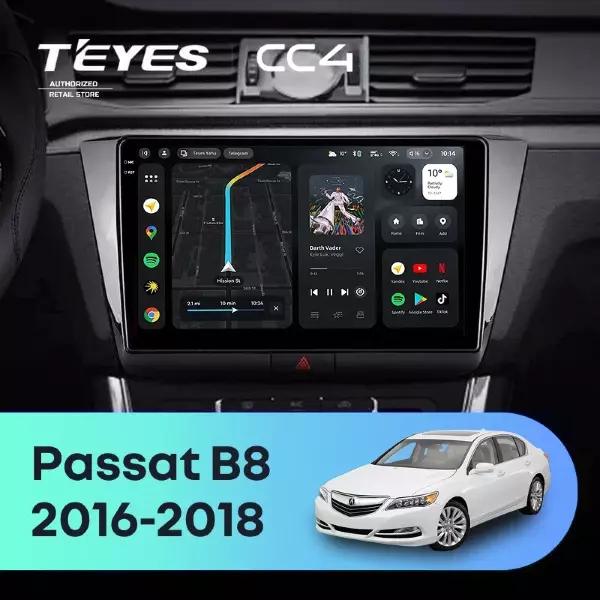 Штатная магнитола Teyes CC4 6/64 Volkswagen Passat B8 (2016-2018)