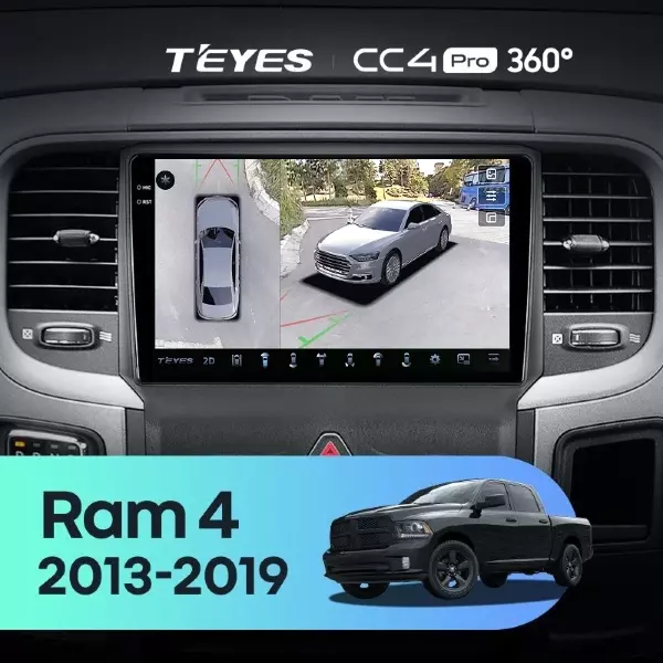 Штатная магнитола Teyes CC4 Pro 360 12/256 Dodge Ram 4 DJ DS (2013-2019) F2