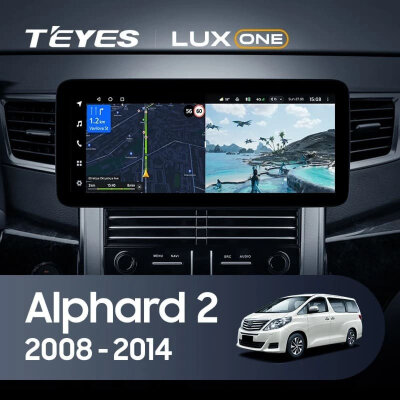 Штатная магнитола Teyes LUX ONE 360 6/128 Toyota Alphard 2 H20 (2008-2014) Тип-A