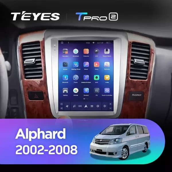 Штатная магнитола Tesla style Teyes TPRO 2 6/128 Toyota Alphard 1 H10 (2005-2008) F2