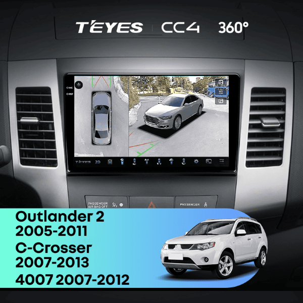 Штатная магнитола Teyes CC4 360 6/64 Citroen C-Crosser 1 (2007-2013) Тип-B