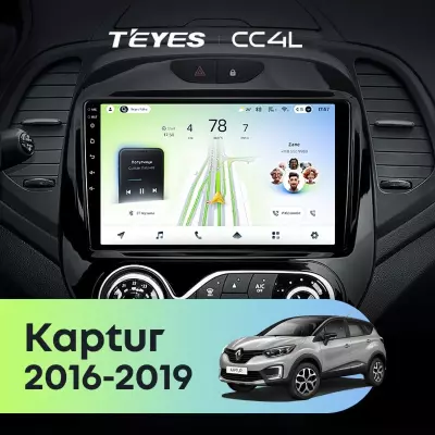 Штатная магнитола Teyes CC4L 6/64 Renault Kaptur (2016-2019) F1