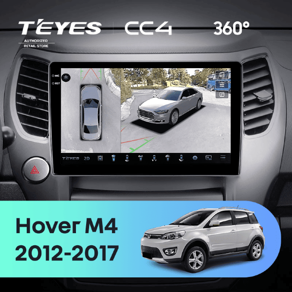 Штатная магнитола Teyes CC4 360 8/128 Great Wall Hover M4 (2012-2017)