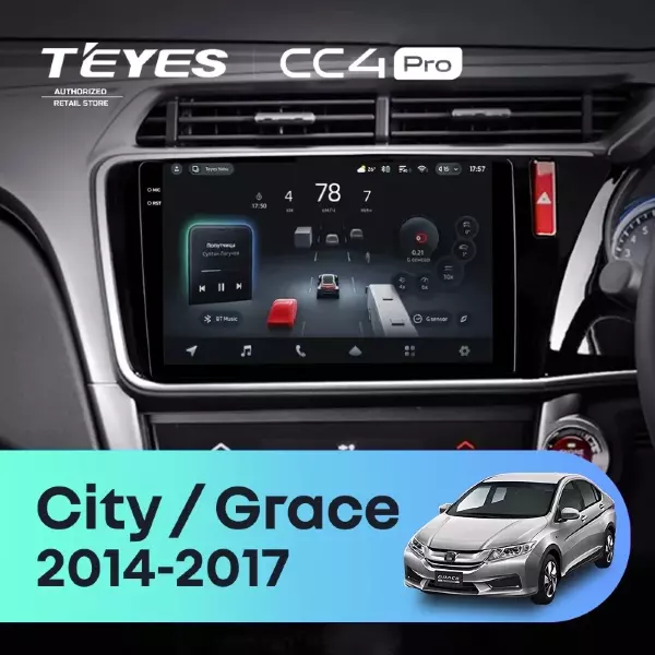 Штатная магнитола Teyes CC4 Pro 8/128 Honda Grace (2014-2017) Тип-A Правый руль