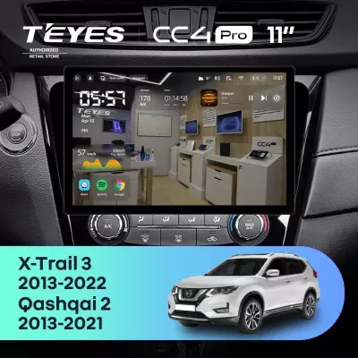 Штатная магнитола Teyes CC4 Pro 12/256 Nissan X-Trail 3 T32 (2013-2021) F2 Тип-C (11")