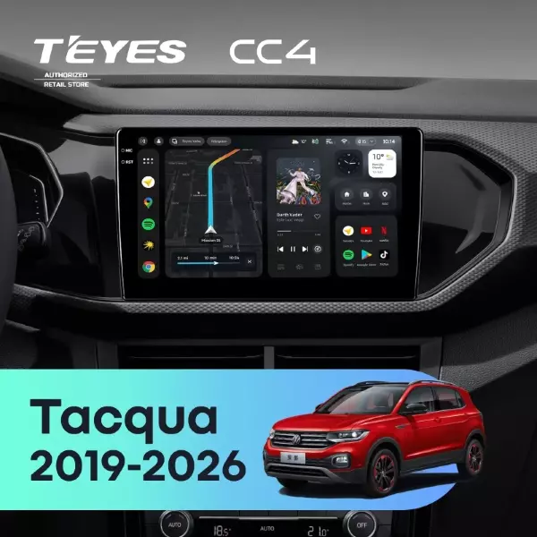 Штатная магнитола Teyes CC4 8/128 Volkswagen Tacqua (2019-2026)