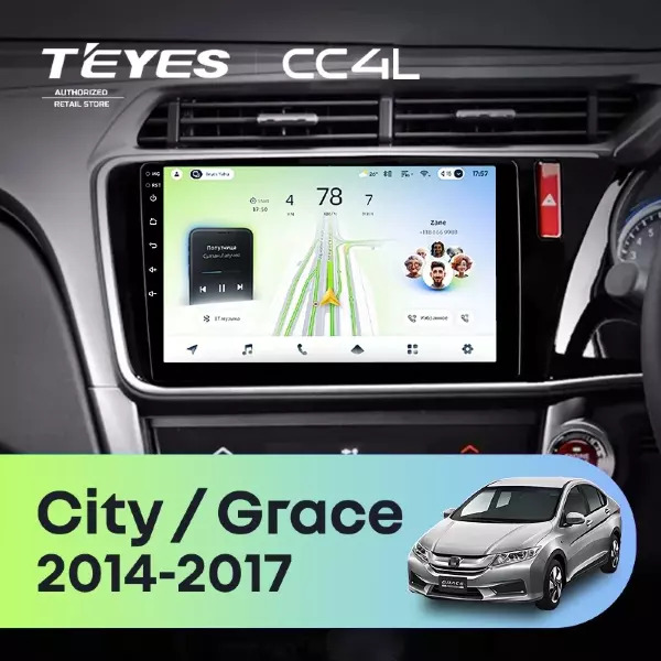 Штатная магнитола Teyes CC4L 6/64 Honda Grace (2014-2017) Тип-B Правый руль