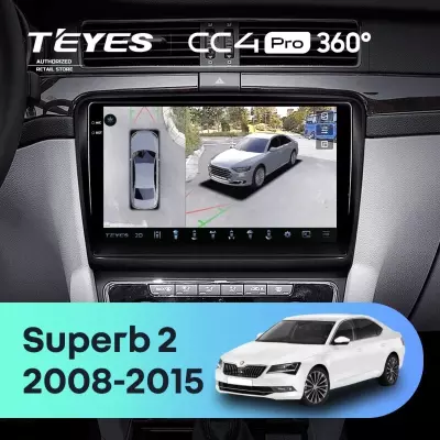 Штатная магнитола Teyes CC4 Pro 360 8/128 Skoda Superb 2 B6 (2008-2015)