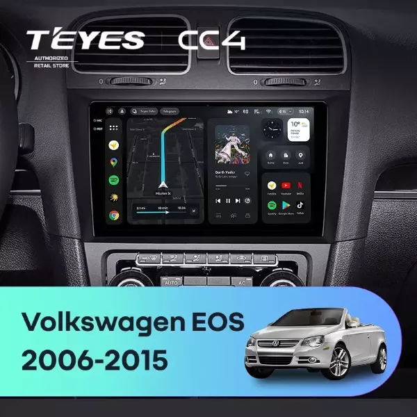 Штатная магнитола Teyes CC4 8/128 Volkswagen EOS (2006-2015)