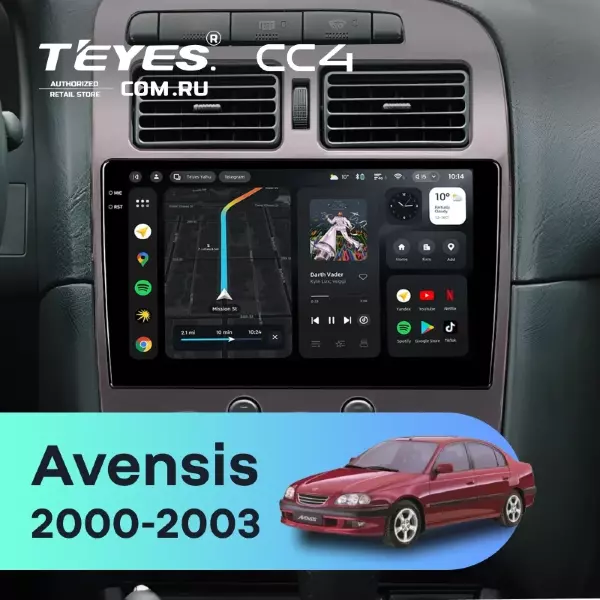 Штатная магнитола Teyes CC4 8/128 Toyota Avensis 1 T220 (2000-2003)