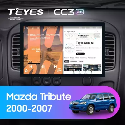 Штатная магнитола Teyes CC3 2K 4/64 Mazda Tribute (2000-2007) (13")