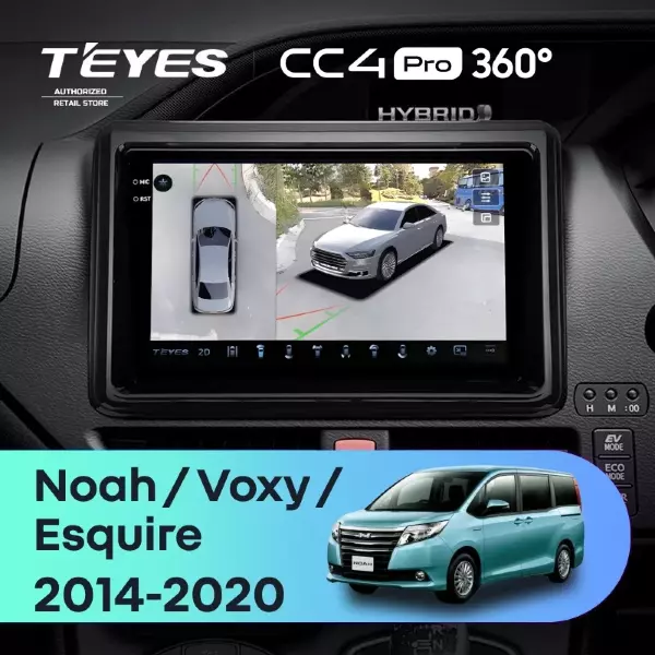 Штатная магнитола Teyes CC4 Pro 360 8/128 Toyota Noah R80 (2014-2020) F1 Правый руль