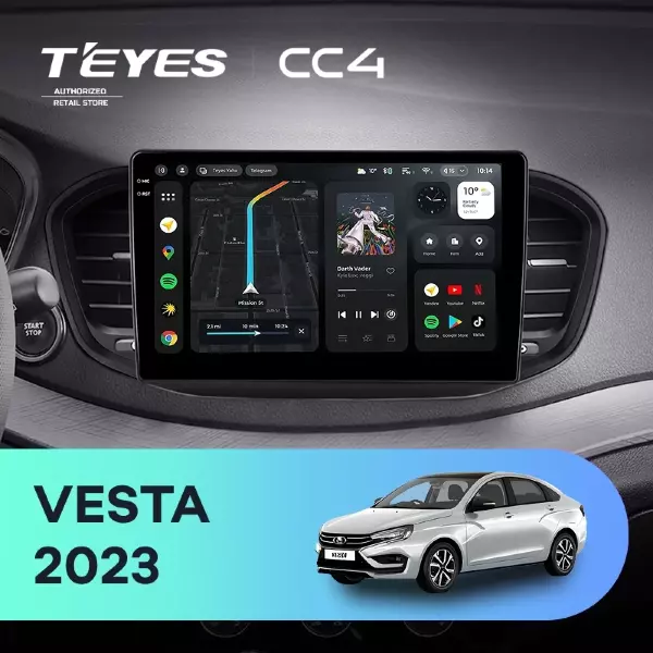 Штатная магнитола Teyes CC4 8/128 Lada Vesta (2023-2026) F2 Тип-B