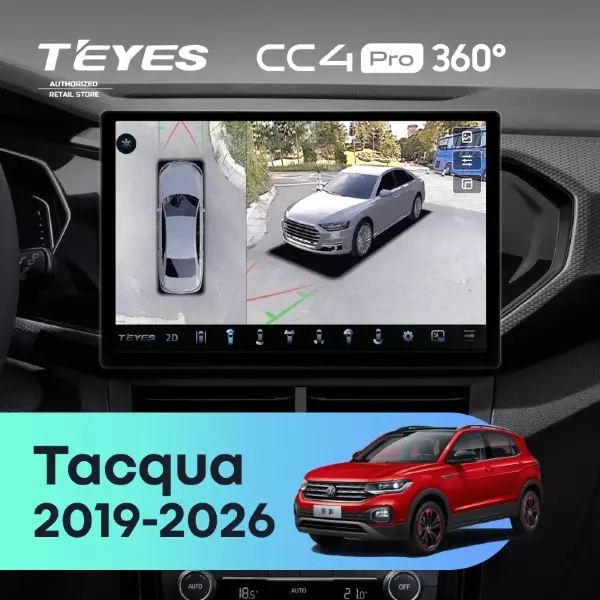 Штатная магнитола Teyes CC4 Pro 360 8/128 Volkswagen Tacqua (2019-2026) (13")