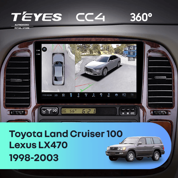 Штатная магнитола Teyes CC4 360 8/128 Lexus LX470 (1998-2003) F3