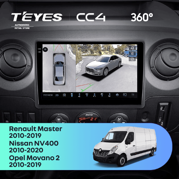Штатная магнитола Teyes CC4 360 6/64 Renault Master (2010-2019) F2